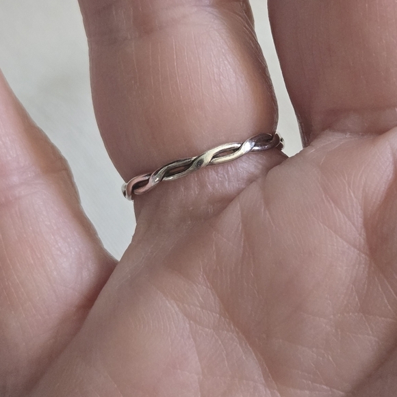 Sterling Silver Twisted Band Stack Ring Size 8.5 - Picture 4 of 4